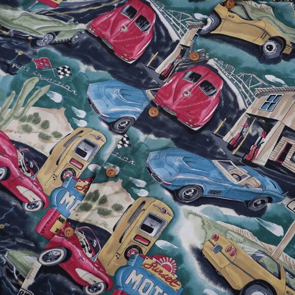 Vintage Paradise Found Hot Rod Muscle Car Allover Print Hawaiian Shirt - Picture 5 of 9